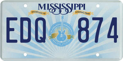 MS license plate EDQ874