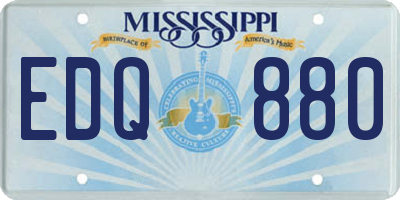 MS license plate EDQ880