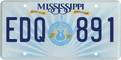 MS license plate EDQ891