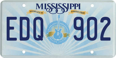 MS license plate EDQ902