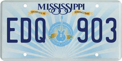 MS license plate EDQ903