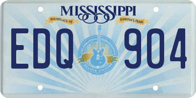 MS license plate EDQ904