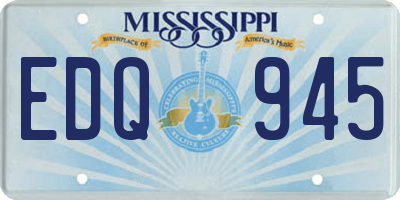 MS license plate EDQ945
