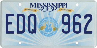 MS license plate EDQ962