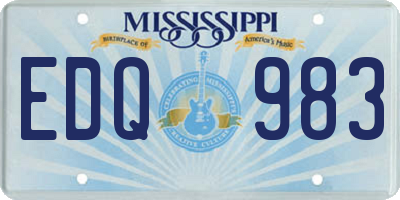 MS license plate EDQ983