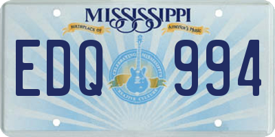 MS license plate EDQ994