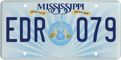 MS license plate EDR079