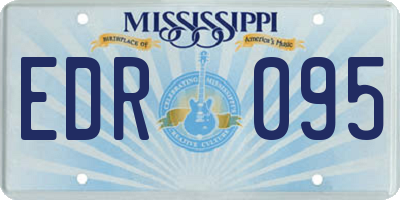 MS license plate EDR095