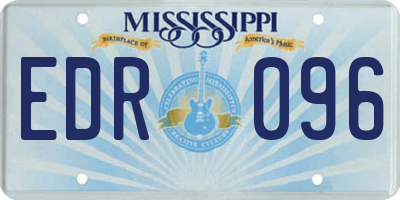 MS license plate EDR096