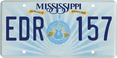 MS license plate EDR157