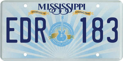 MS license plate EDR183