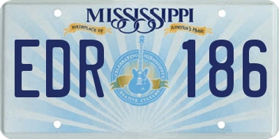MS license plate EDR186