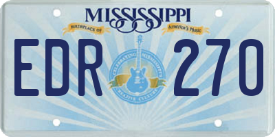 MS license plate EDR270