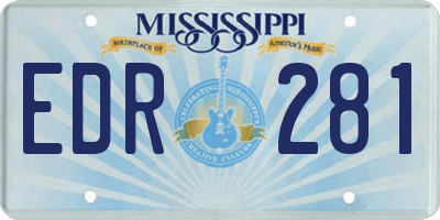 MS license plate EDR281
