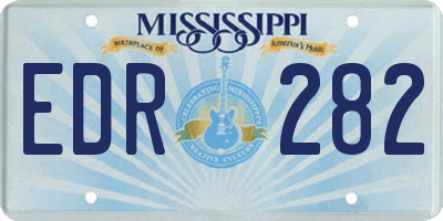 MS license plate EDR282