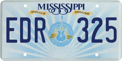 MS license plate EDR325
