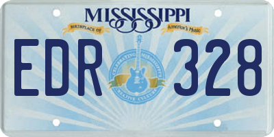 MS license plate EDR328