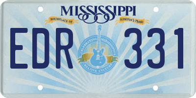MS license plate EDR331