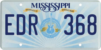 MS license plate EDR368