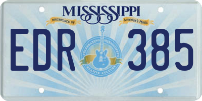 MS license plate EDR385