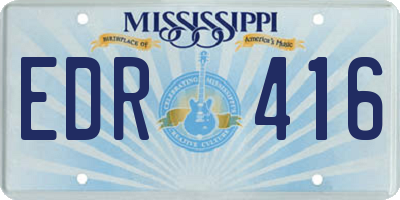 MS license plate EDR416