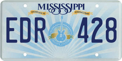 MS license plate EDR428