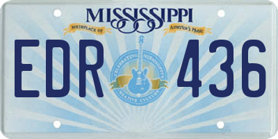MS license plate EDR436
