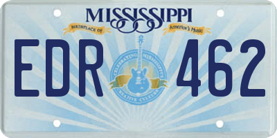 MS license plate EDR462