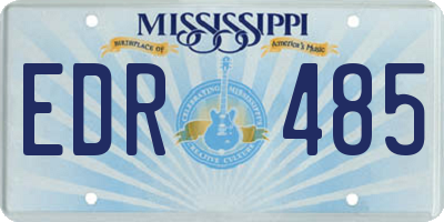 MS license plate EDR485