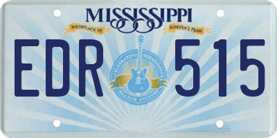 MS license plate EDR515