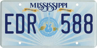 MS license plate EDR588
