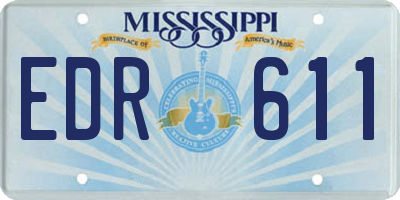 MS license plate EDR611