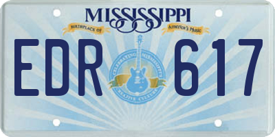 MS license plate EDR617