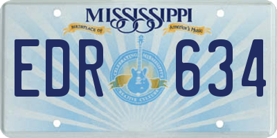 MS license plate EDR634