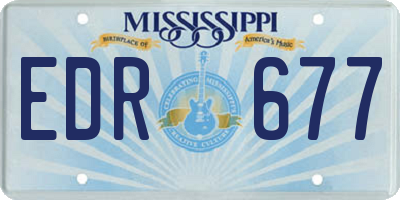 MS license plate EDR677