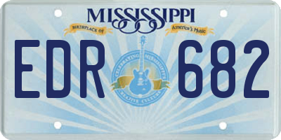 MS license plate EDR682