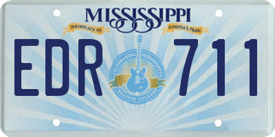 MS license plate EDR711