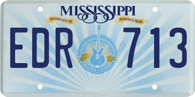 MS license plate EDR713