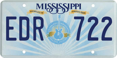 MS license plate EDR722