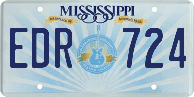 MS license plate EDR724