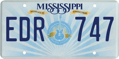 MS license plate EDR747