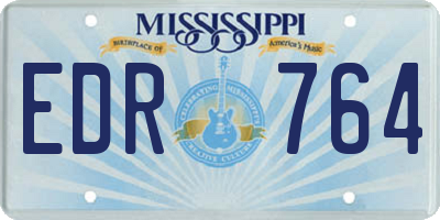 MS license plate EDR764