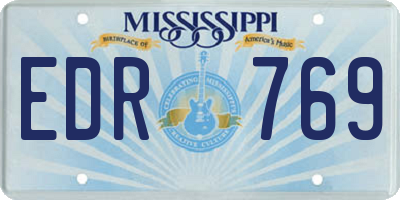 MS license plate EDR769