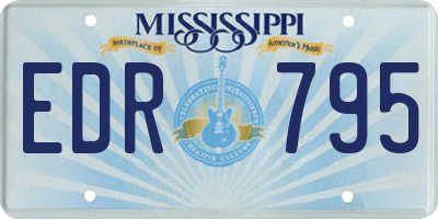 MS license plate EDR795