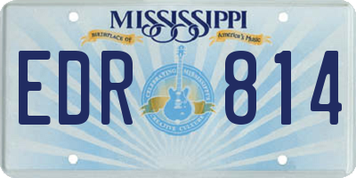 MS license plate EDR814