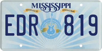 MS license plate EDR819