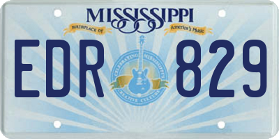MS license plate EDR829