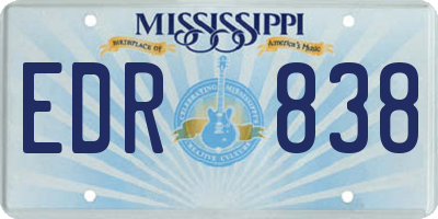 MS license plate EDR838