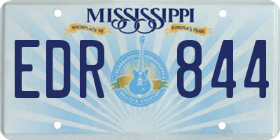 MS license plate EDR844