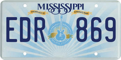 MS license plate EDR869